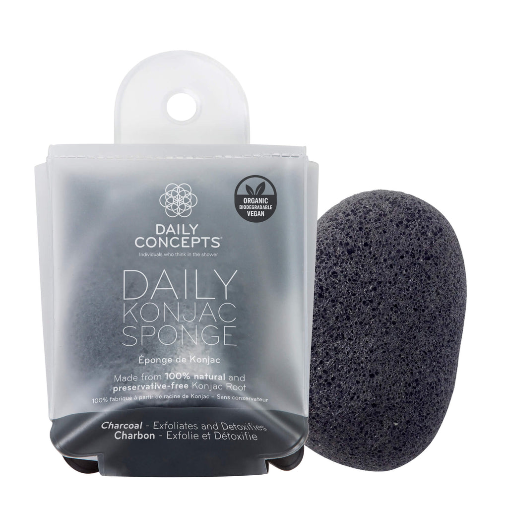 Daily Konjac Sponge Charcoal Daily Concepts Luxury Spa Goods DAILY CONCEPTS