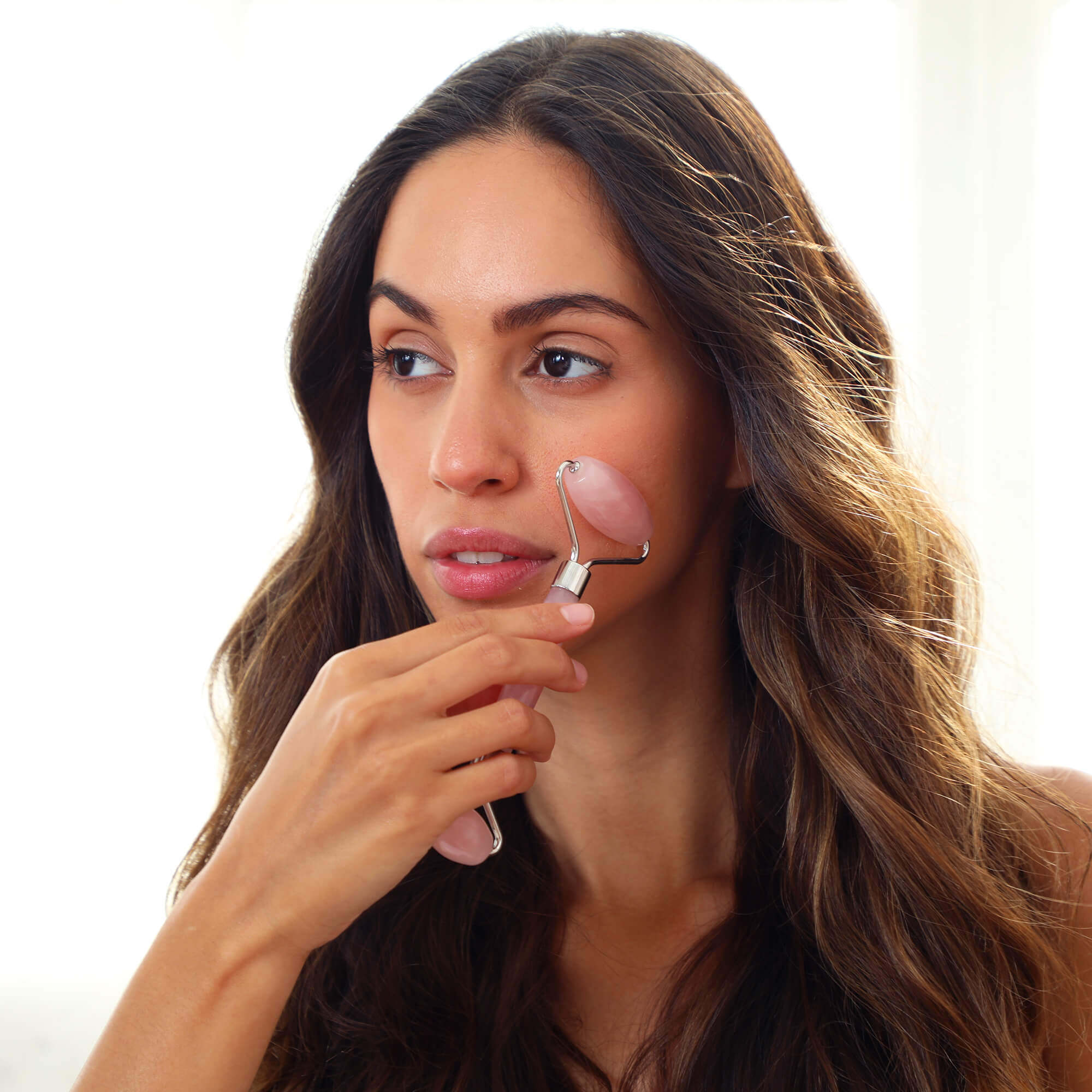 Daily Rose Quartz Facial Roller Daily Concepts Luxury Spa Goods