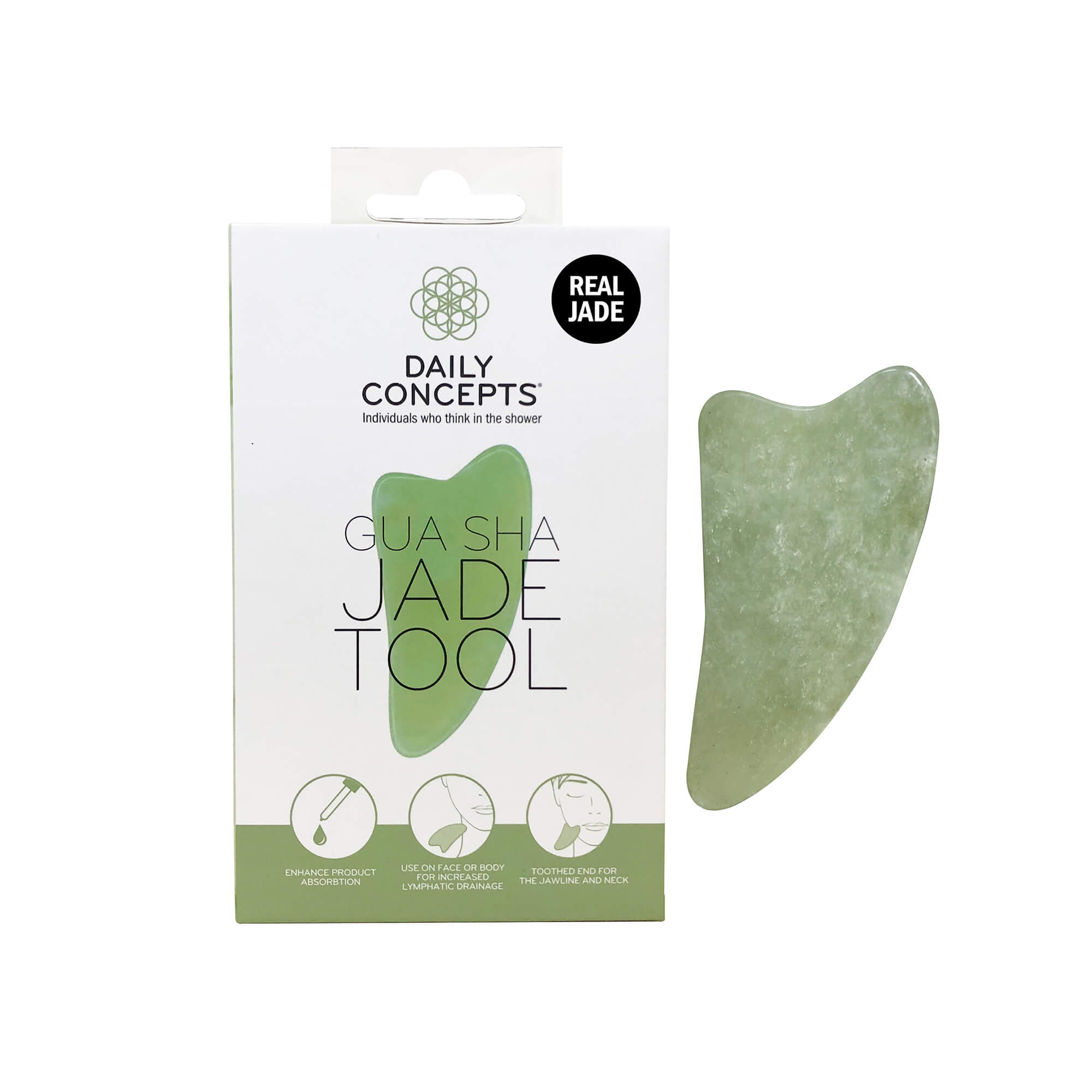 Jade Gua Sha Facial Tool Daily Concepts Luxury Spa Goods