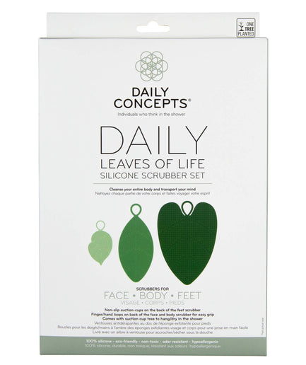 Daily Leaves of Life Silicone Scrubber Set