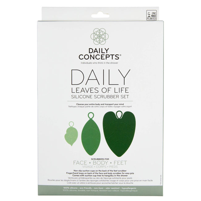 Daily Leaves of Life Silicone Scrubber Set by Daily Concepts